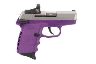 SCCY CPX-1 9mm sub compact pistol features a purple frame